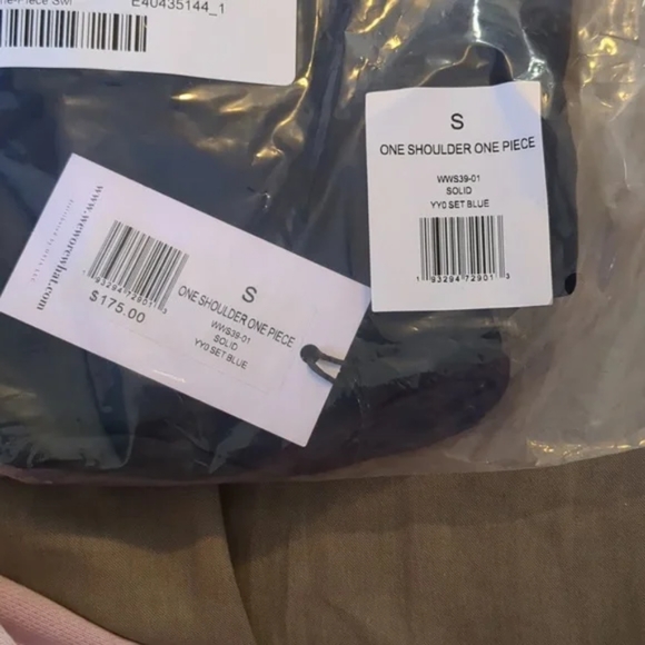 WeWoreWhat One Shoulder One Piece Swimsuit Navy Blue - Picture 5 of 8